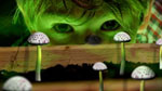 Augie in Giant Mushrooms